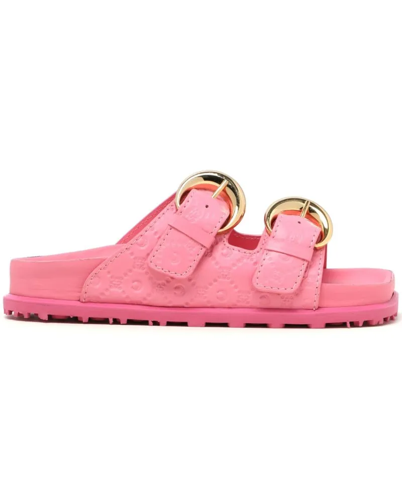 Marine Serre Sandalen mit Prägung - Rosa Rosa