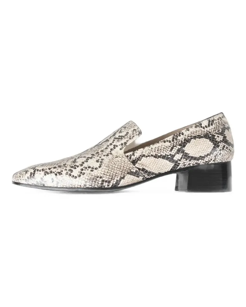 CORDERA Loafer in Schlangenleder-Optik - Nude Nude