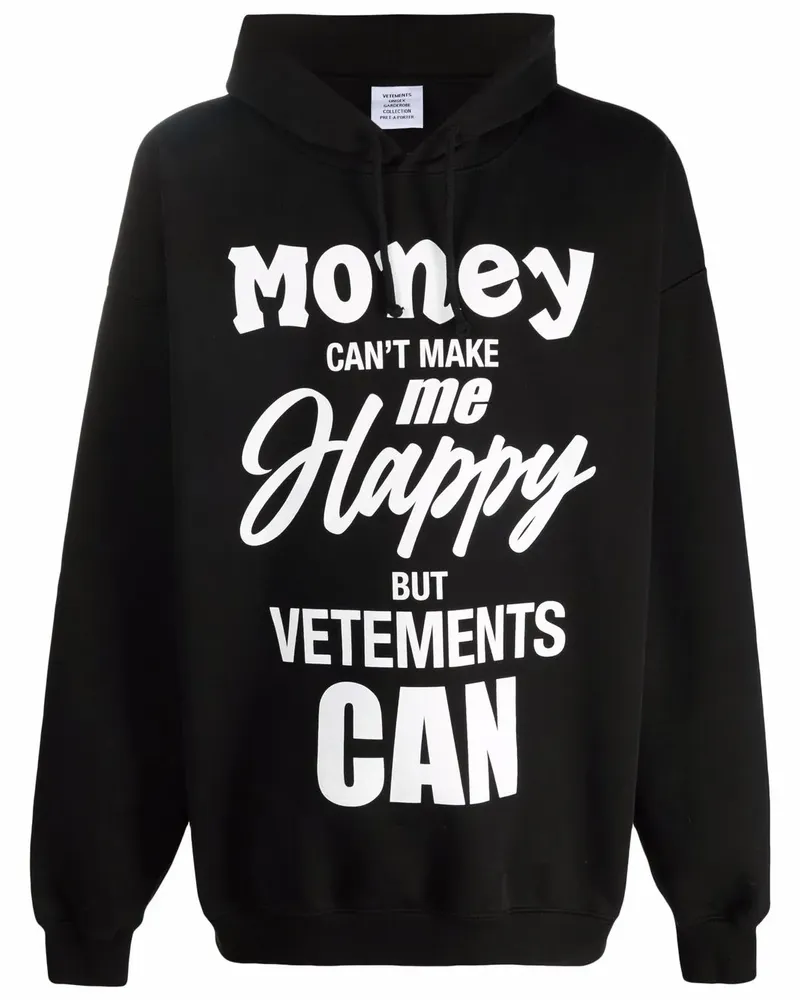 VETEMENTS Hoodie mit grafischem Print - Schwarz Schwarz