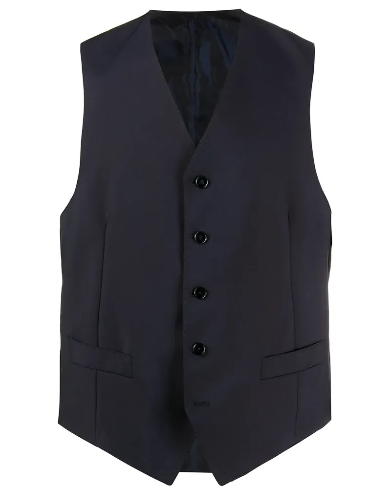 Dell'oglio Weste mit V-Ausschnitt - Blau Blau