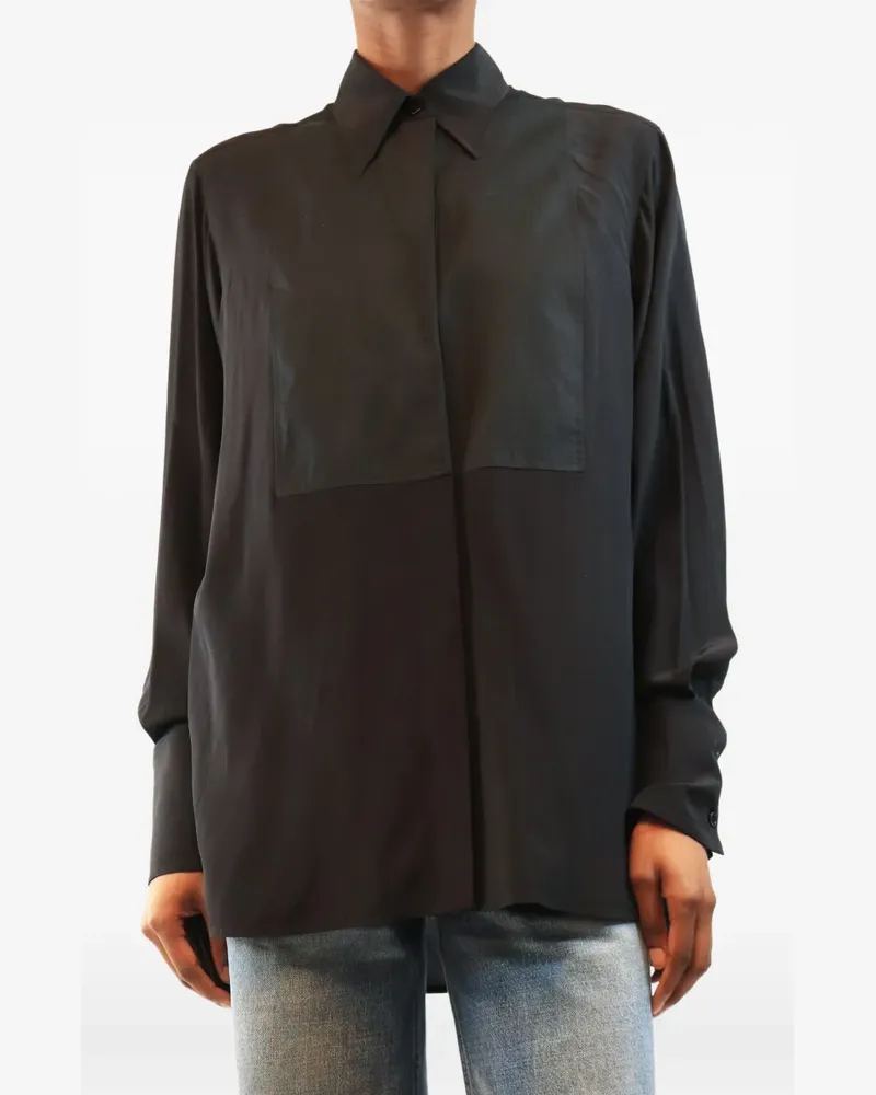 Victoria Beckham Hemd mit Kontrasteinsatz - Schwarz Schwarz