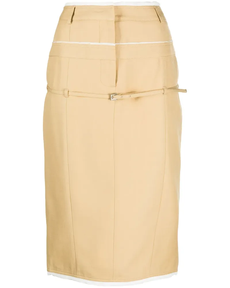 Jacquemus La Jupe Caraco Bleistiftrock - Nude Nude