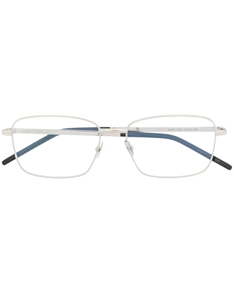 Saint Laurent Brille mit eckigem Gestell - Silber Silber