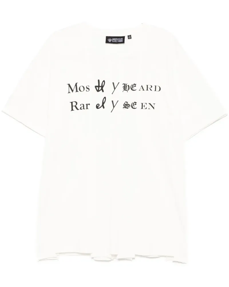 Mostly Heard Rarely Seen Spliced Luxury Mock T-Shirt - Weiß Weiß