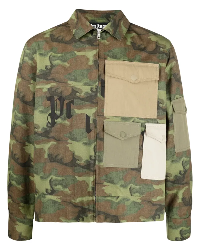 Palm Angels Hemd mit Camouflage-Print - Grün Grün