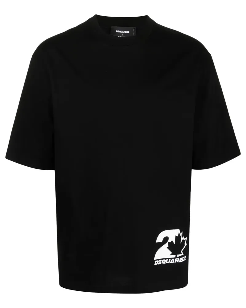 Dsquared2 T-Shirt mit Logo-Print - Schwarz Schwarz