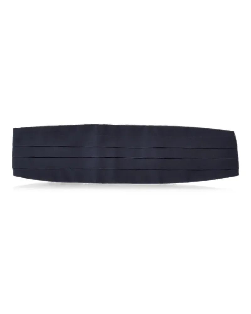 Corneliani pleated silk cummerbund - Blau Blau