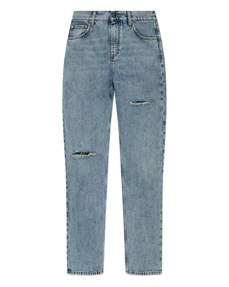 Amiri distressed knee-detail jeans - Blau Blau