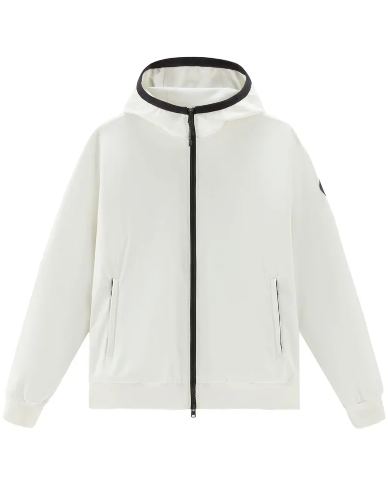 Woolrich Kapuzenjacke aus Softshell - Weiß Weiß