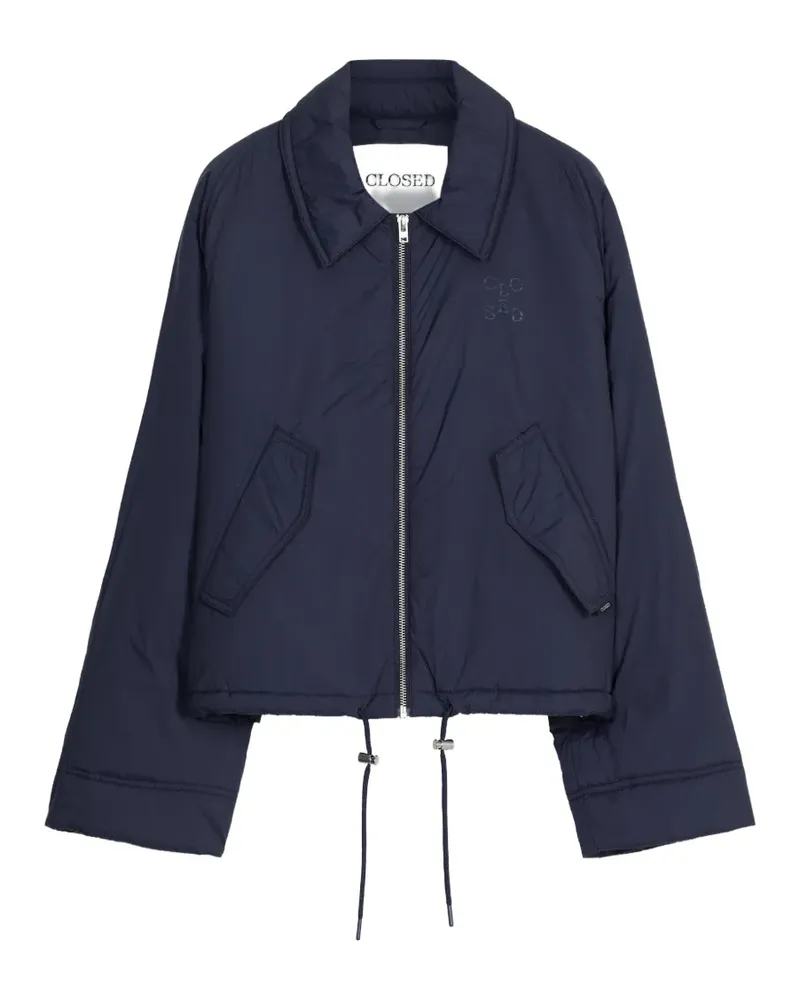 Closed chest-logo jacket - Blau Blau