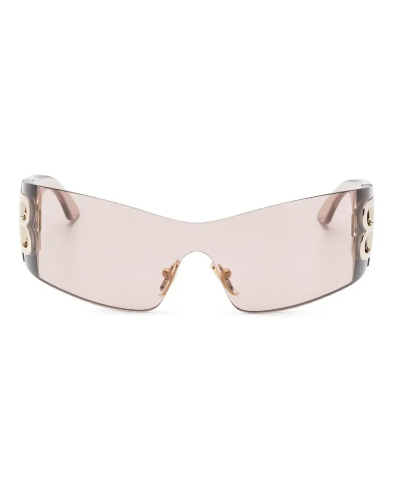 Balenciaga Sonnenbrille mit Logo - Braun Braun