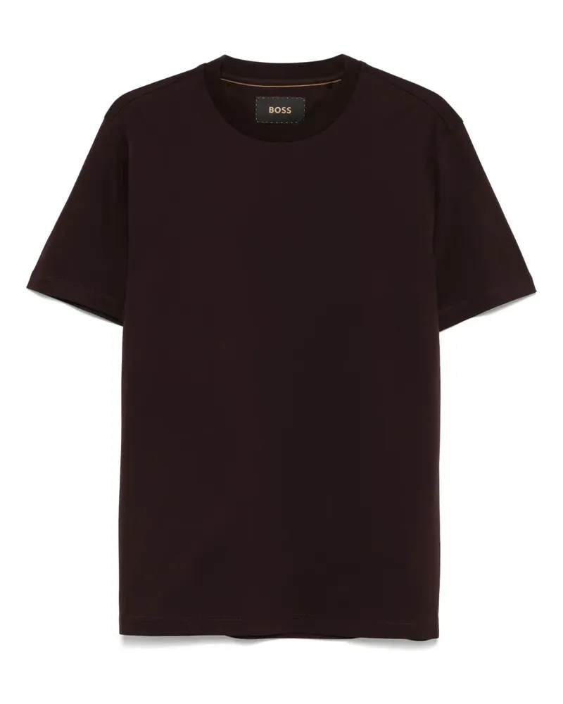 HUGO BOSS T-Shirt aus mercerisierter Baumwolle - Braun Braun