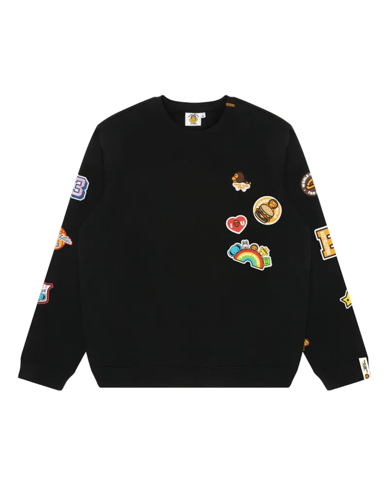 BAPE Pullover mit Applikation - Schwarz Schwarz