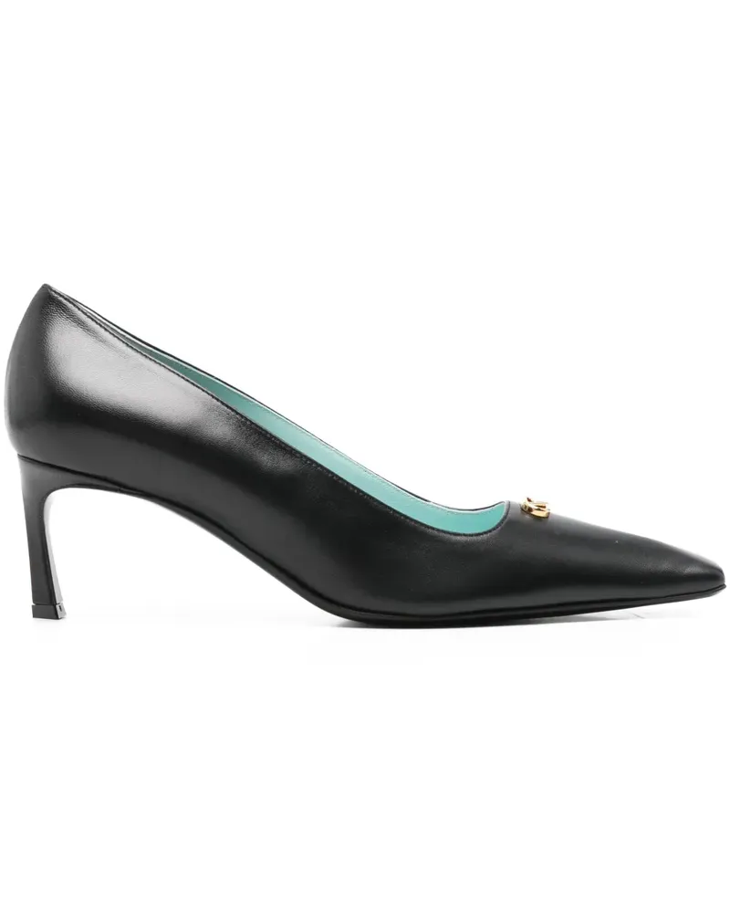 Sergio Rossi Pumps mit Logo-Schild 60mm - Schwarz Schwarz