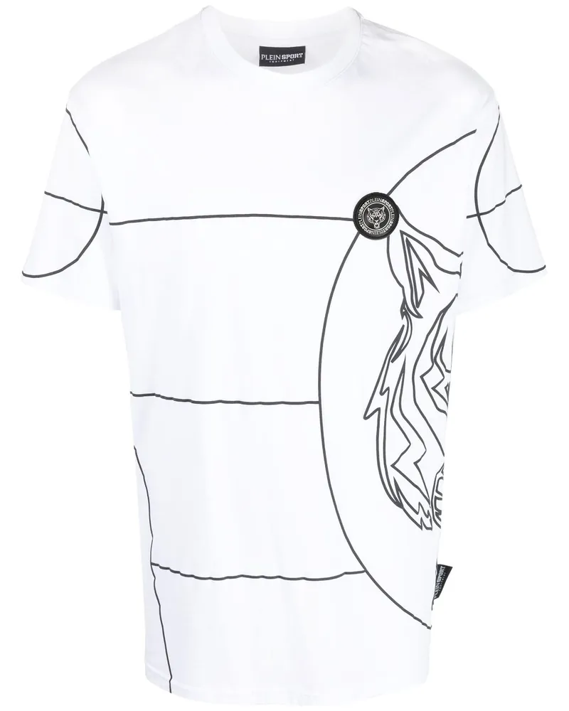 Philipp Plein T-Shirt mit Tiger-Print - Weiß Weiß