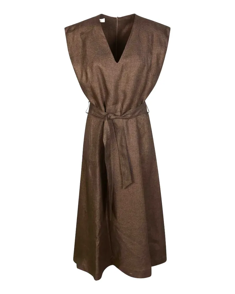 Incotex Kleid mit Gürtel - Braun Braun
