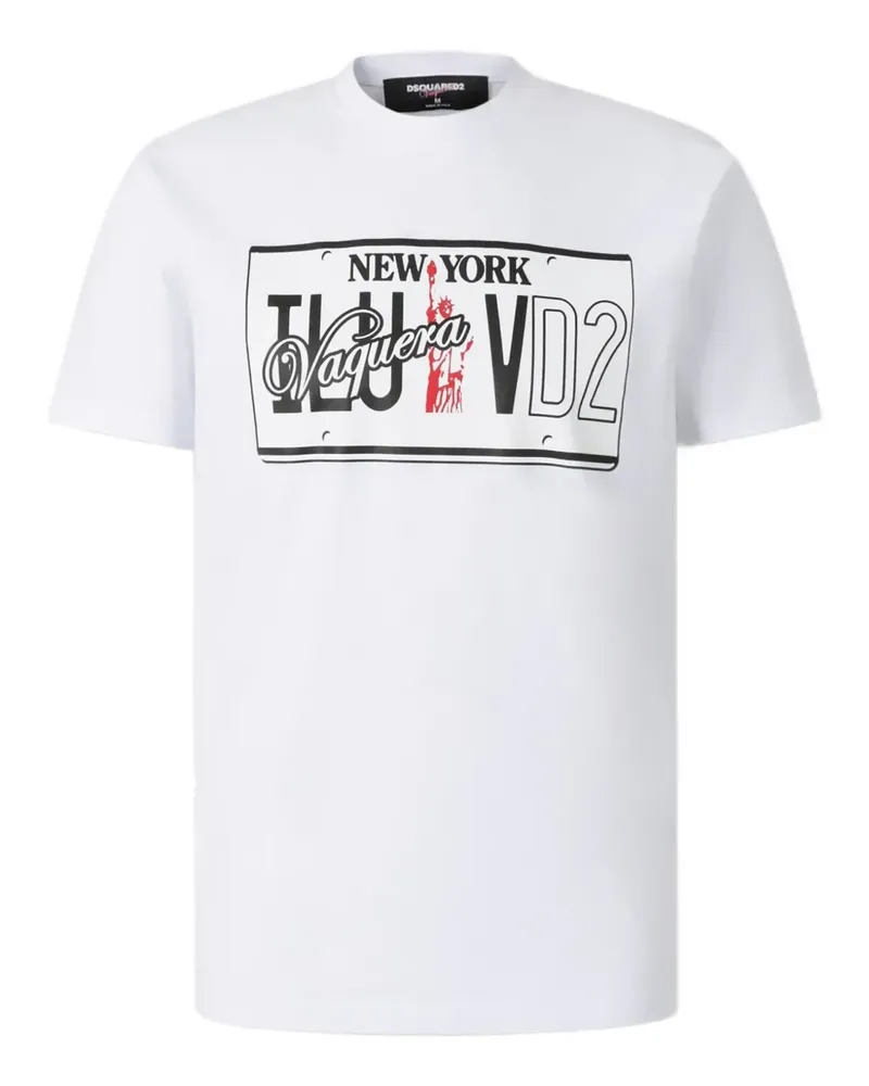 Dsquared2 T-Shirt mit grafischem Print - Weiß Weiß