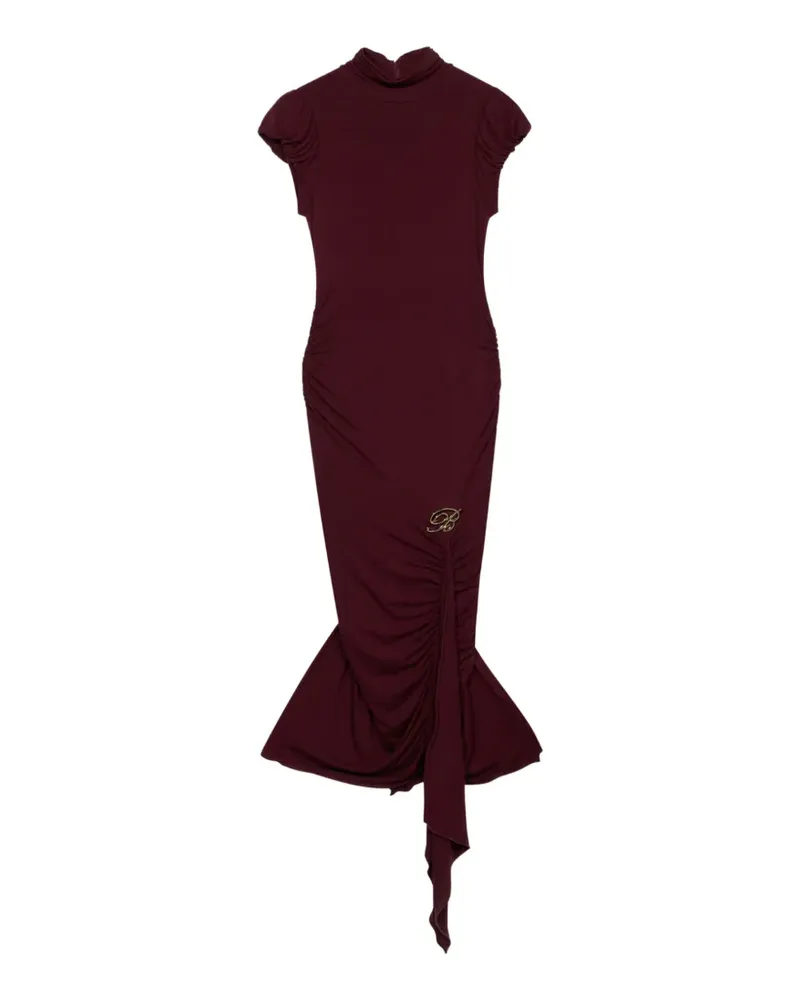Blumarine Drapiertes Midikleid - Rot Rot