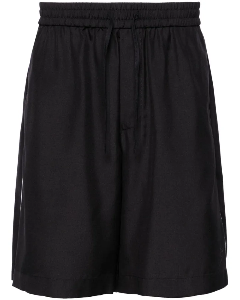 Valentino Garavani Seiden-Shorts mit seitlichen Streifen - Schwarz Schwarz