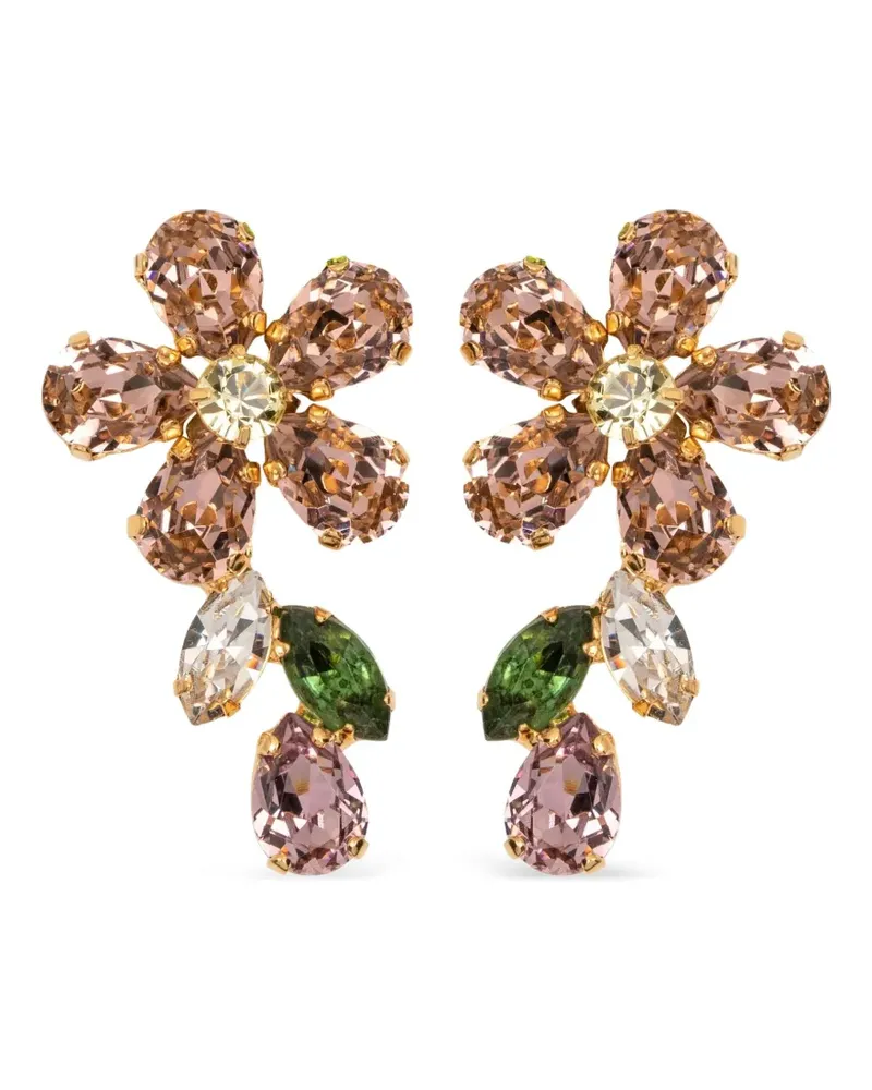 Jennifer Behr Odelia Ohrringe mit Blume - Gold Gold