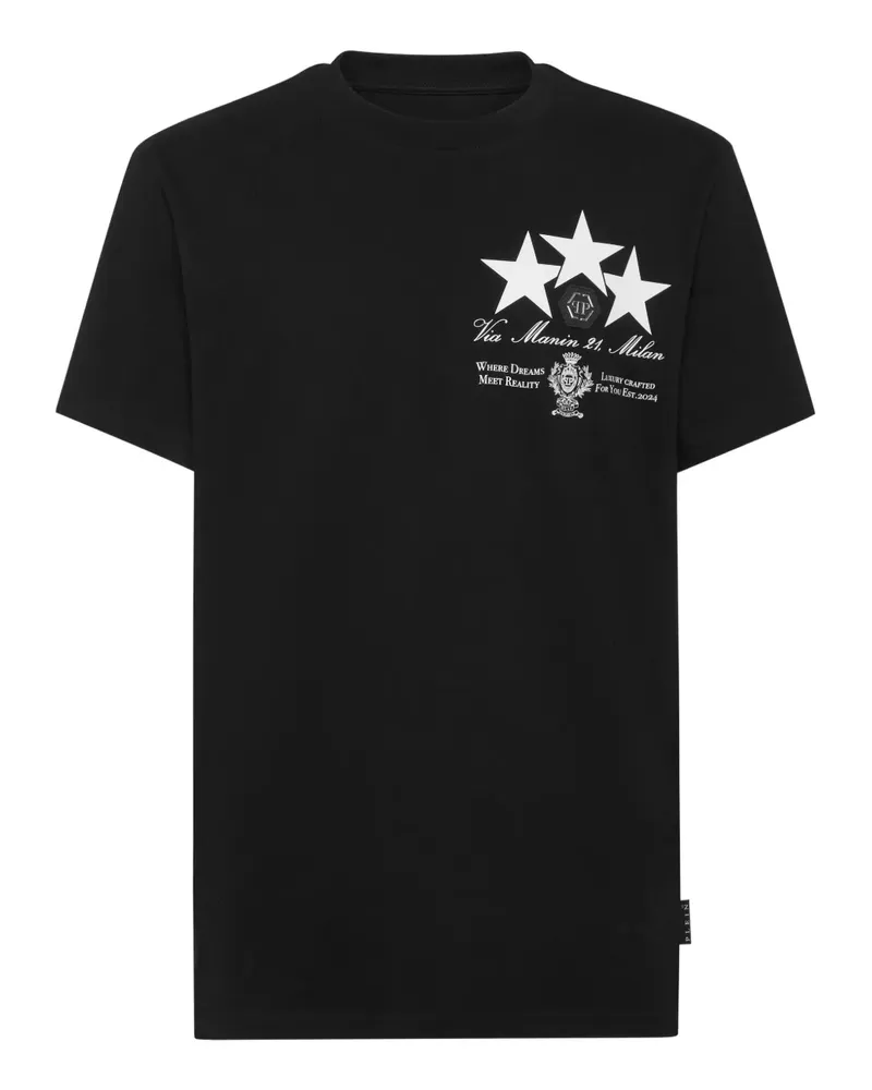 Philipp Plein T-Shirt mit Stern-Print - Schwarz Schwarz