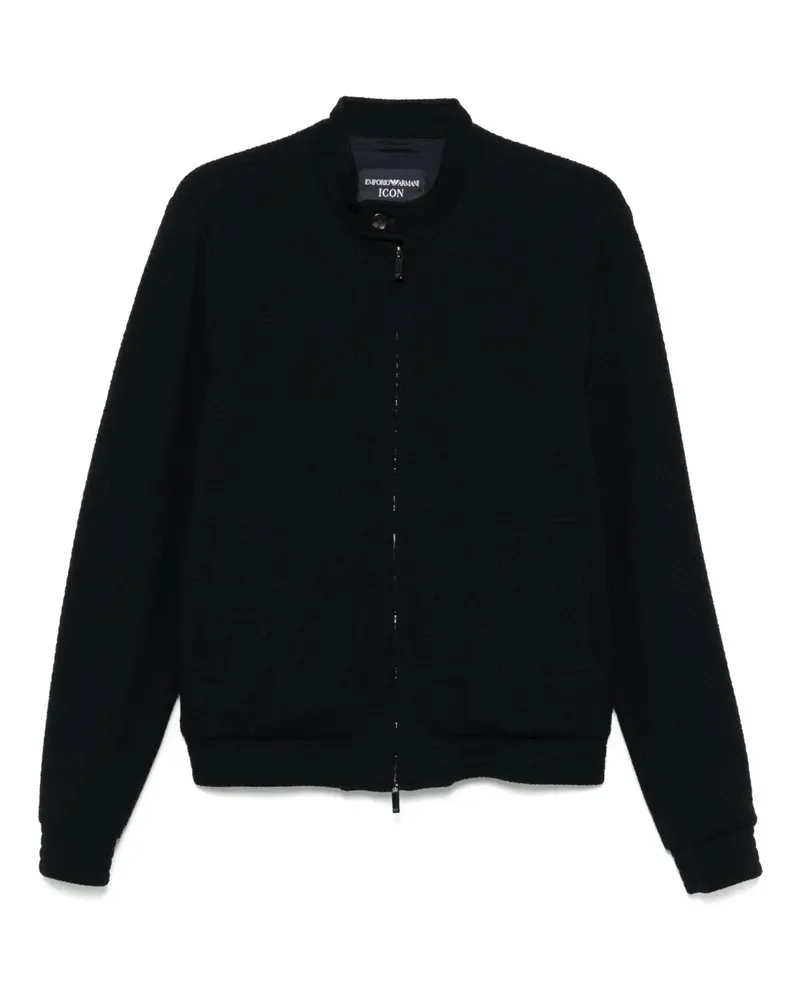 Emporio Armani Strukturierte Bomberjacke - Blau Blau