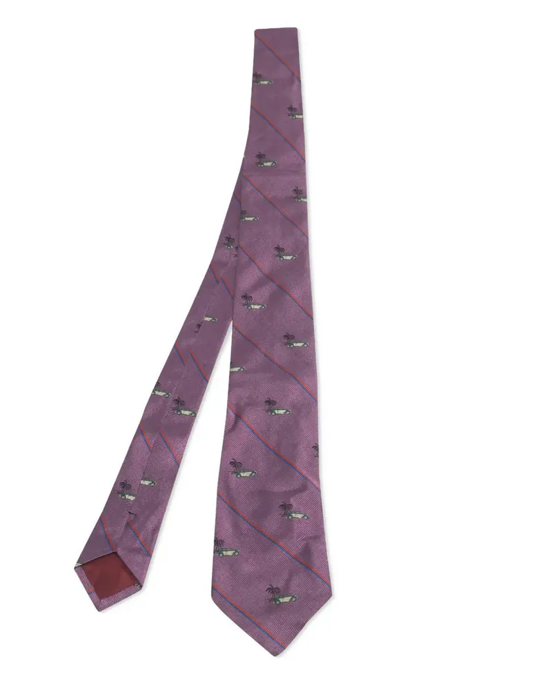 HUGO BOSS Gemusterte Krawatte - Violett Violett