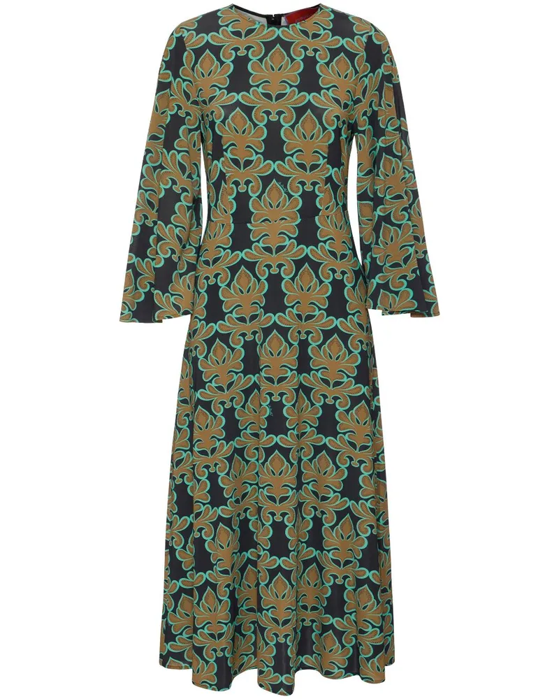 La DoubleJ Sorella Midikleid - Schwarz Schwarz