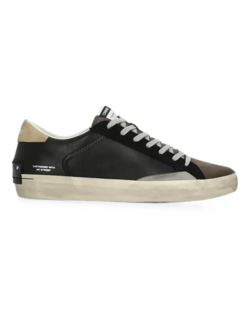 Crime distressed panelled sneakers - Schwarz Schwarz