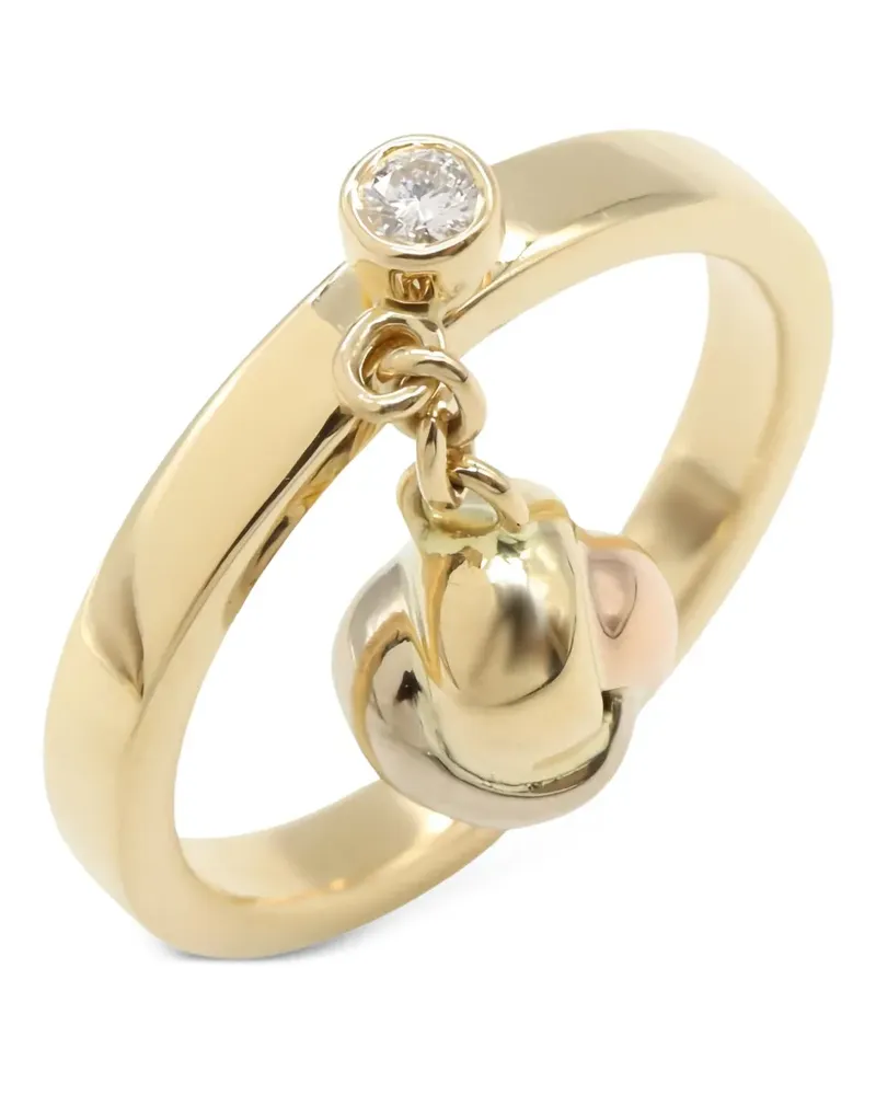 Cartier 18K yellow gold diamond trinity-charm ring Gold