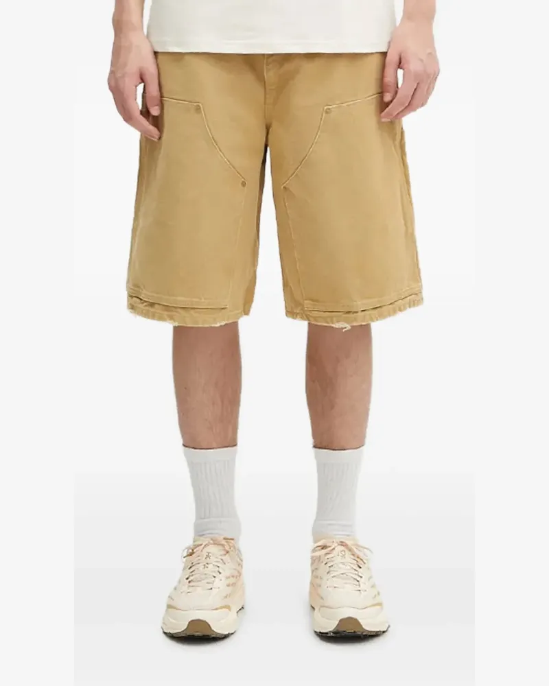 AMBUSH Ausgefranste Shorts mit Taschen - Nude Nude