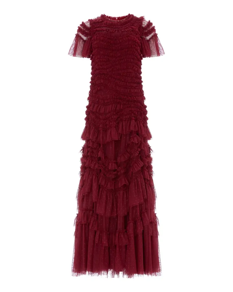 Needle & Thread Maxikleid mit Rüschen - Rot Rot