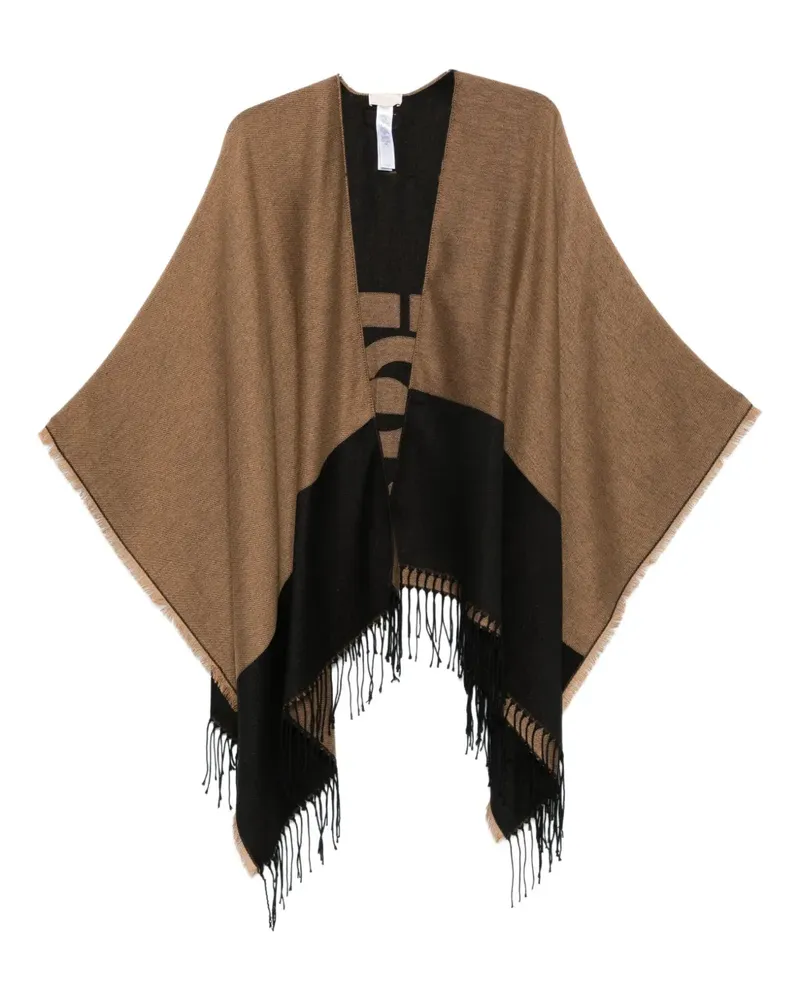 Liu Jo Poncho mit Fransen - Braun Braun