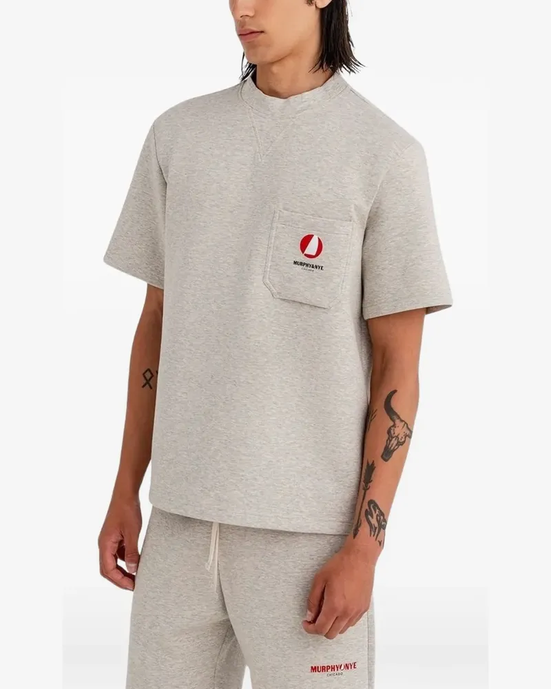 Murphy & Nye pocket short-sleeve sweatshirt - Grau Grau