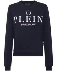 Philipp Plein Sweatshirt mit Logo-Print Blau