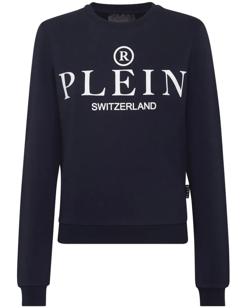 Philipp Plein Sweatshirt mit Logo-Print - Blau Blau