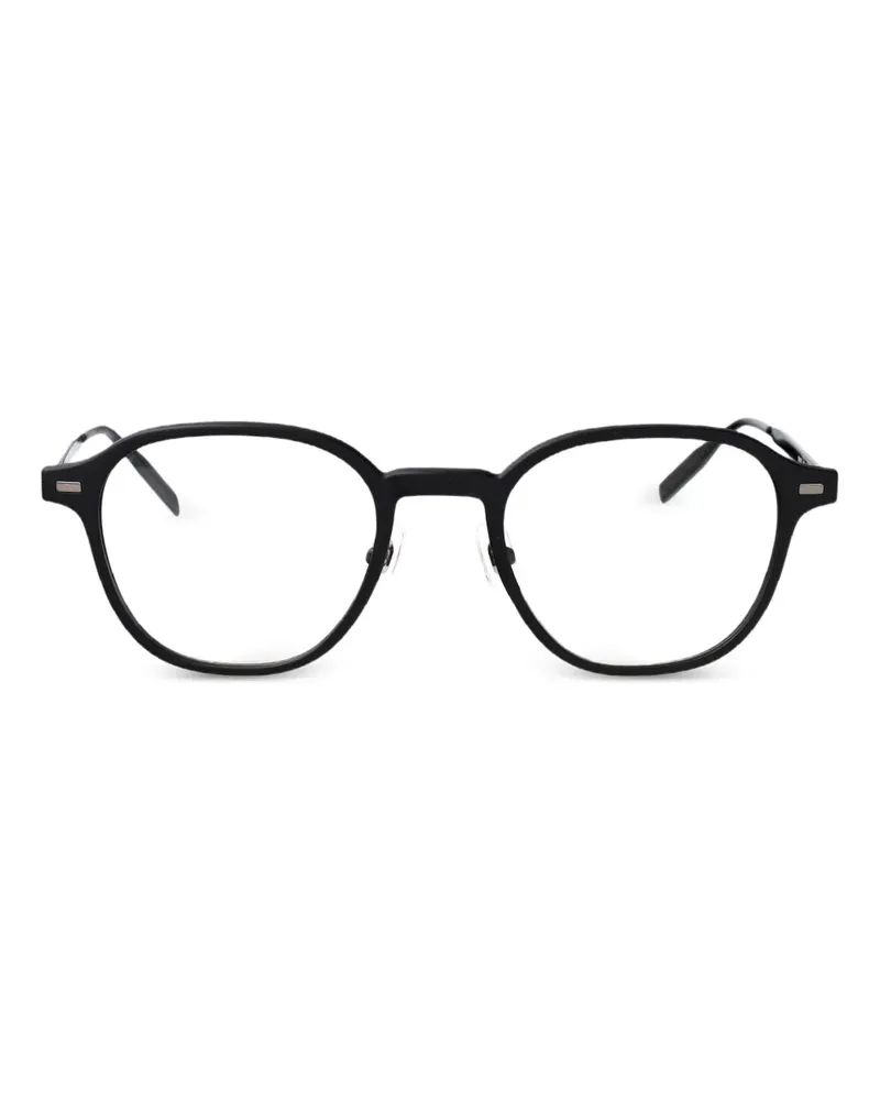 Montblanc Brille mit rundem Gestell - Schwarz Schwarz