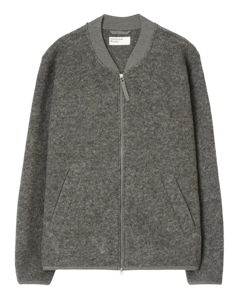 Universal Works zip-up bomber jacket - Grau Grau