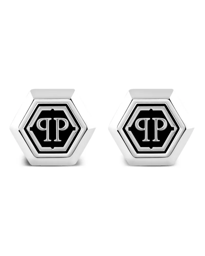 Philipp Plein Hexagon-PP Manschettenknöpfe - Silber Silber
