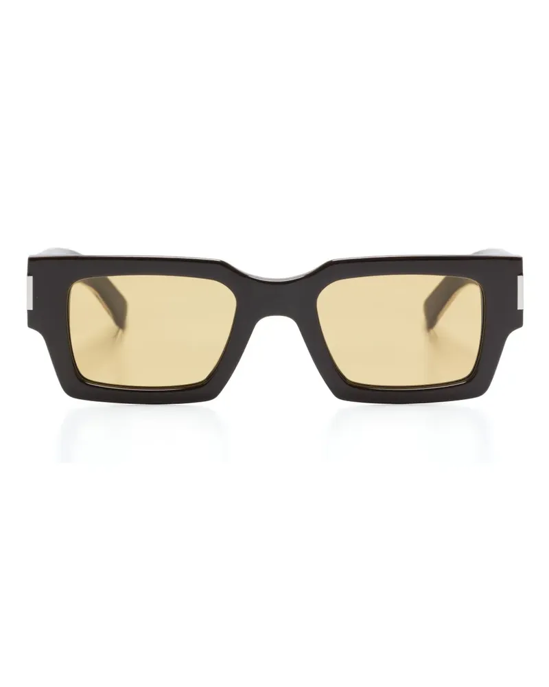 Saint Laurent Sonnenbrille mit eckigem Gestell - Braun Braun