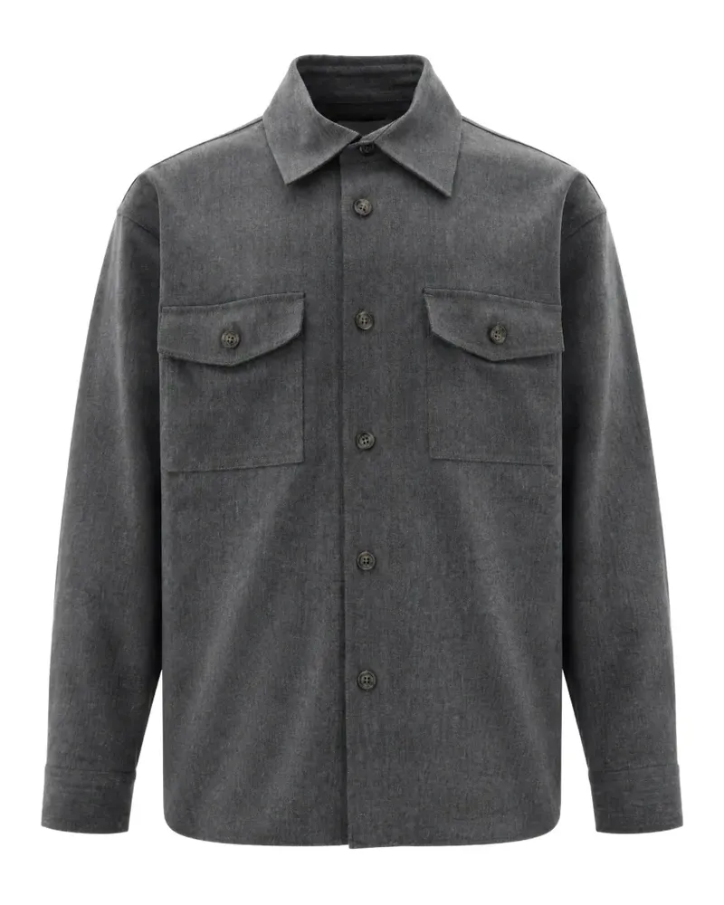 Paolo Pecora Milano button-up chest-pocket shirt - Grau Grau
