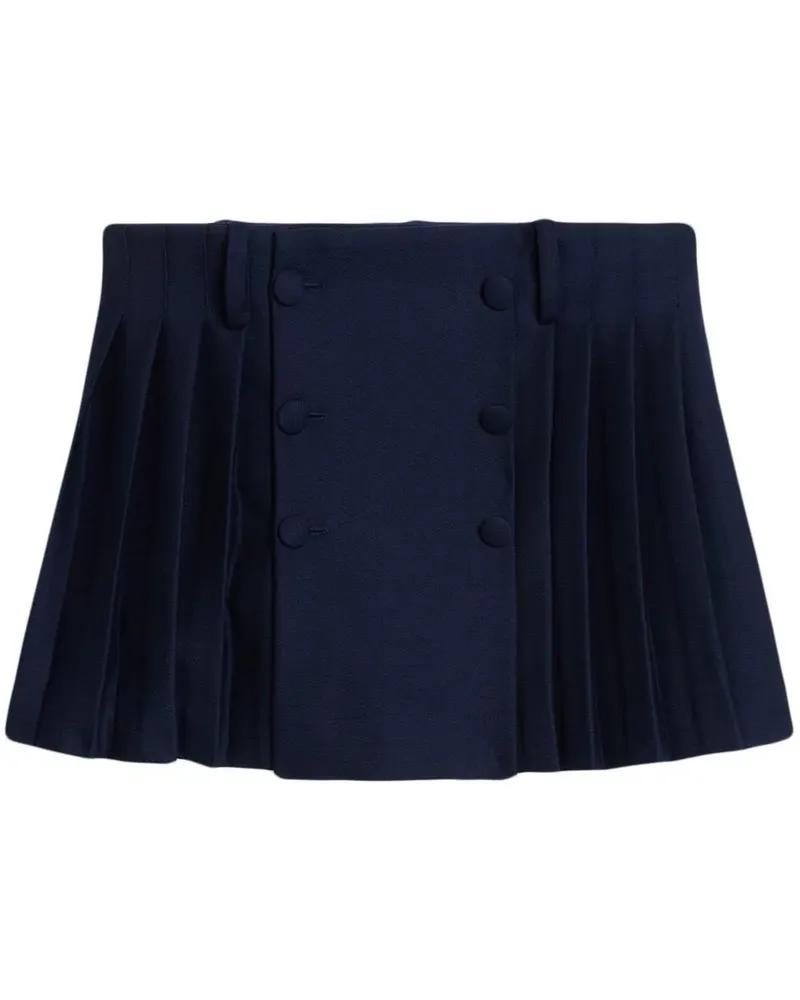 AMI Paris Minirock mit Falten - Blau Blau