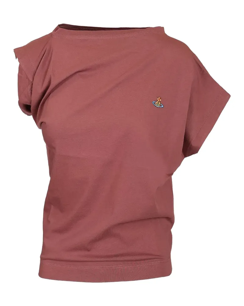 Vivienne Westwood Hebo Orb-embroidered draped top - Rot Rot