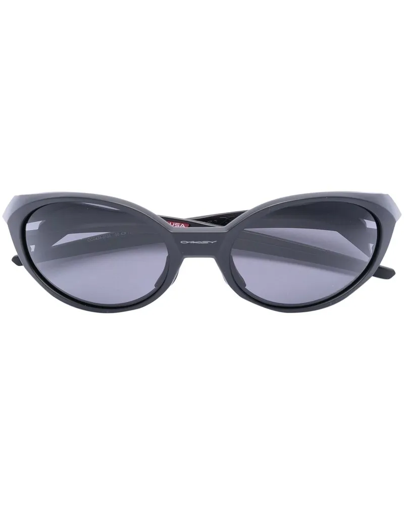 Oakley Sonnenbrille mit ovalem Gestell - Schwarz Schwarz