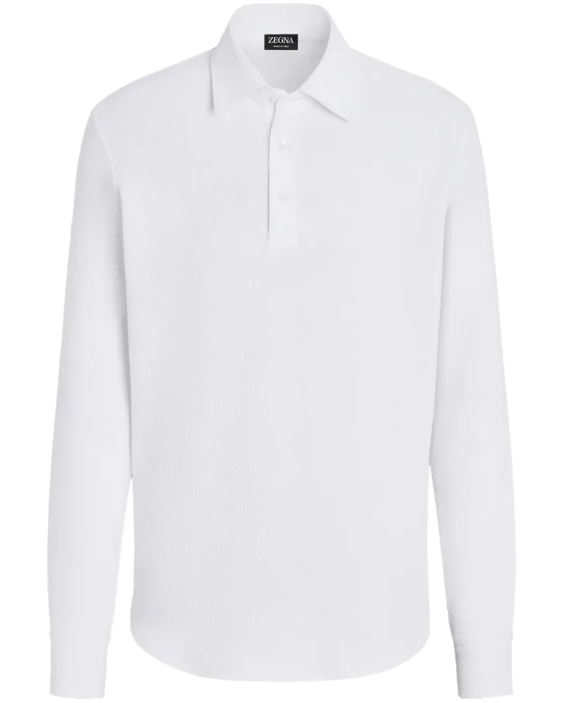 Ermenegildo Zegna Klassisches Poloshirt - Weiß Weiß