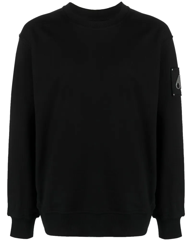 Moose Knuckles Brooklyn Sweatshirt mit Logo-Schild - Schwarz Schwarz