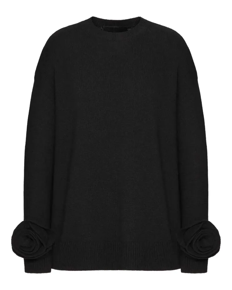 Valentino Garavani Pullover mit Rosenapplikation - Schwarz Schwarz