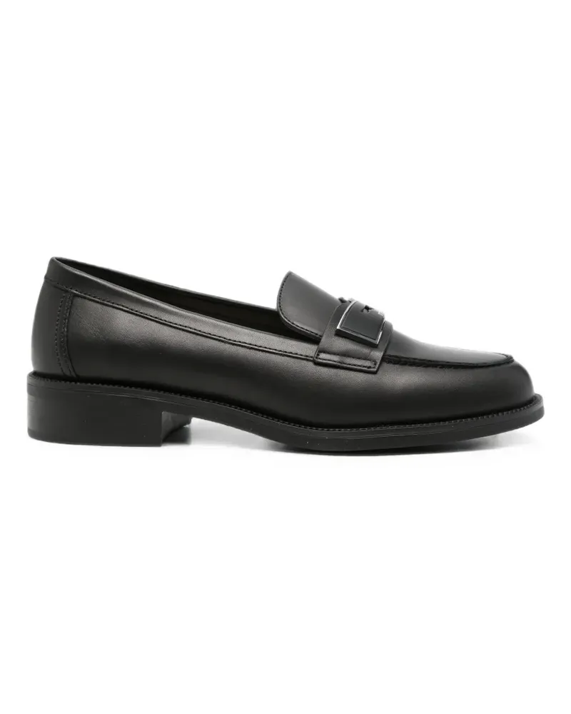Liu Jo Madison logo-plaque leather loafers - Schwarz Schwarz