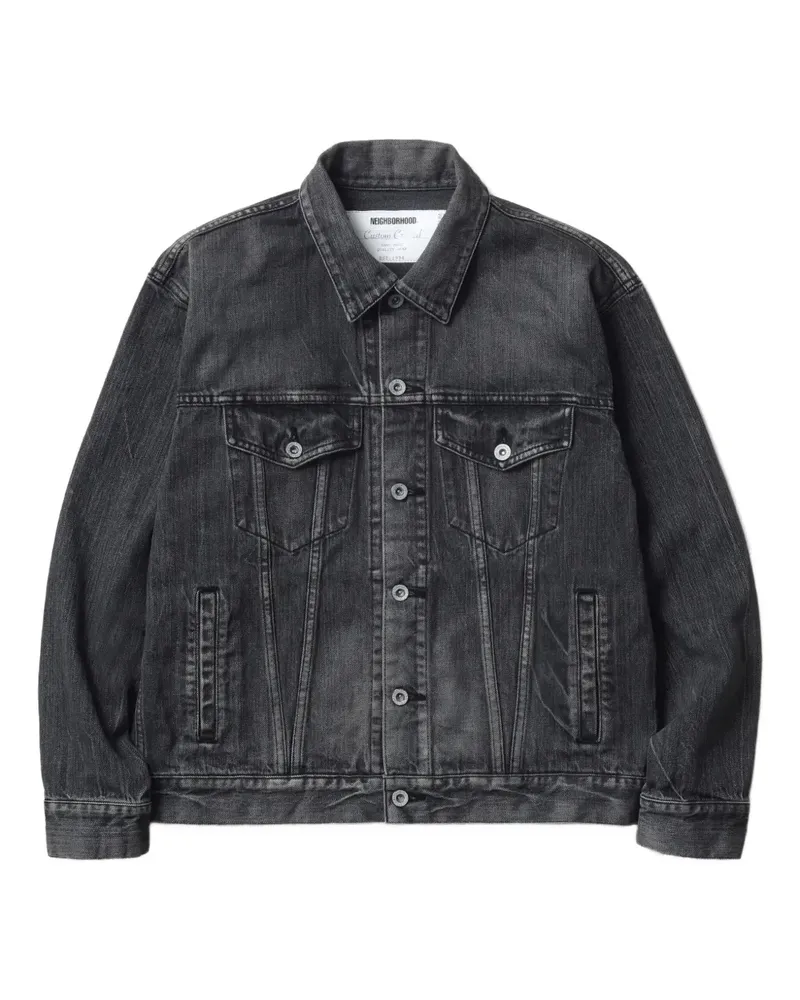 Neighborhood buttoned denim jacket - Grau Grau