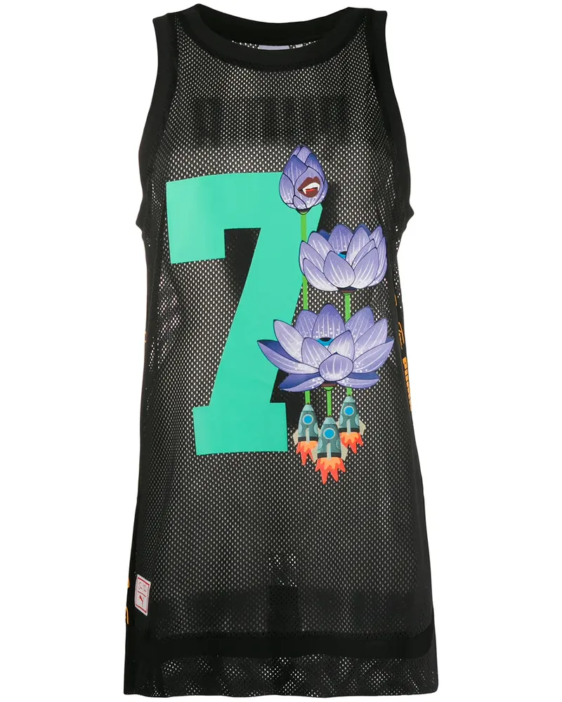Puma Trägerkleid in Netzoptik - Schwarz Schwarz